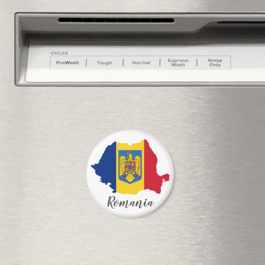 Rumänische Flagge Magnet (In Situ (Geschirrspüler))