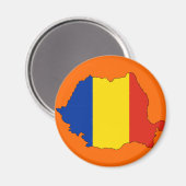 Rumänische Flagge Magnet (Vorderseite/Rückseite)