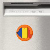 Rumänische Flagge Magnet (In Situ (Geschirrspüler))