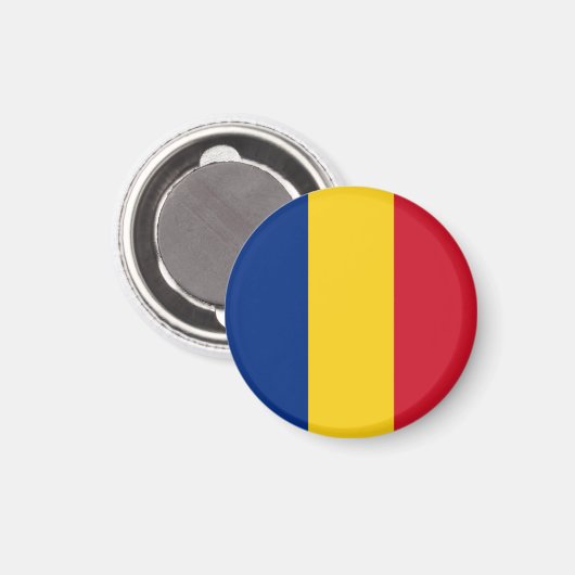 Rumänische Flagge Magnet (Vorderseite/Rückseite)