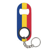 Rumänische Flagge Mini Flaschenöffner (Rückseite)