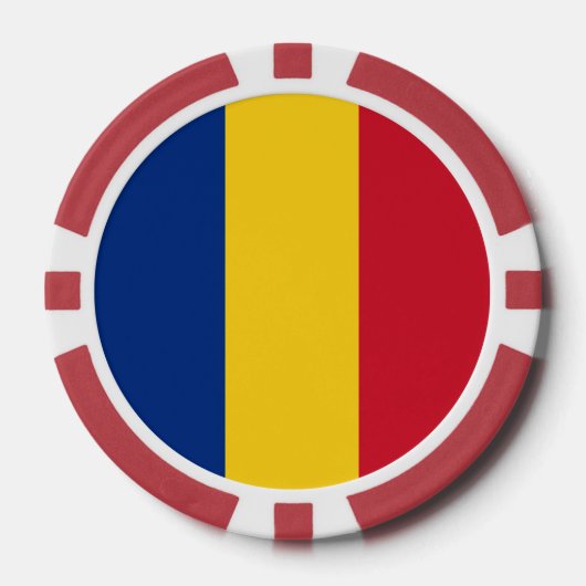 Rumänische Flagge Pokerchips (Vorderseite)