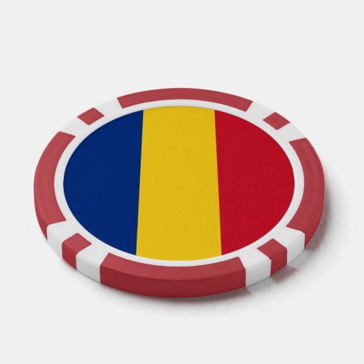 Rumänische Flagge Pokerchips (Einzeln)