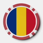 Rumänische Flagge Pokerchips (Rückseite)