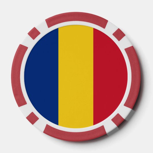 Rumänische Flagge Pokerchips (Rückseite)