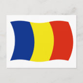 Rumänische Flagge Postkarte (Vorderseite)