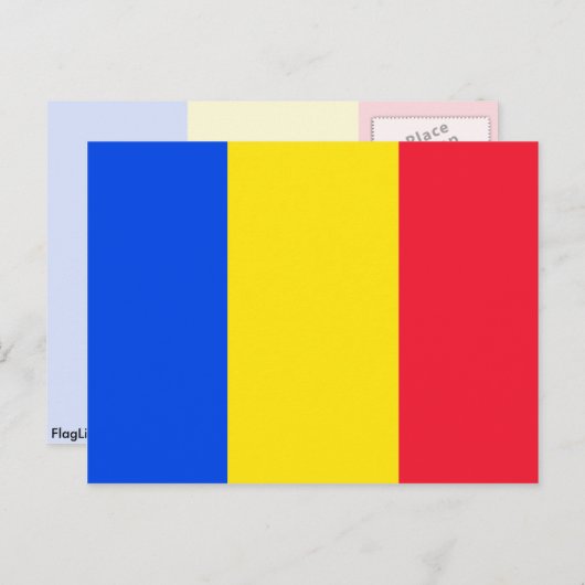 Rumänische Flagge Postkarte (Vorne/Hinten)