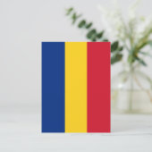 Rumänische Flagge Postkarte (Stehend Vorderseite)
