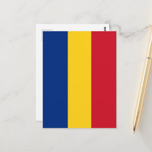 Rumänische Flagge Postkarte
