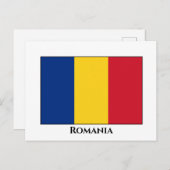 Rumänische Flagge Postkarte (Vorne/Hinten)