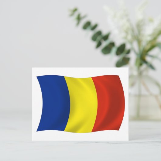 Rumänische Flagge Postkarte (Stehend Vorderseite)