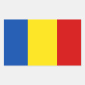 Rumänische Flagge Rechteckiger Aufkleber (Vorderseite)