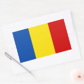 Rumänische Flagge Rechteckiger Aufkleber (Umschlag)