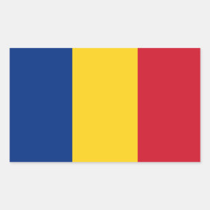 Rumänische Flagge Rechteckiger Aufkleber