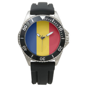 Rumänische Flagge (Rumänien) Armbanduhr