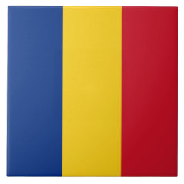 Rumänische Flagge (Rumänien) Fliese