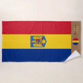 Rumänische Flagge / Rumänien mit Monogramm / Stran Strandtuch (Vorderseite)