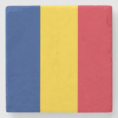 Rumänische Flagge (Rumänien) Steinuntersetzer (Vorderseite)