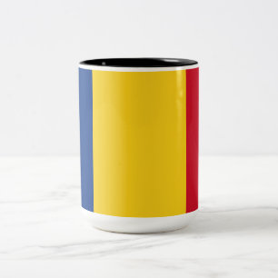 Rumänische Flagge (Rumänien) Zweifarbige Tasse