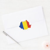 Rumänische Flagge Runder Aufkleber (Umschlag)