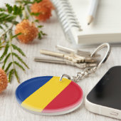 Rumänische Flagge Schlüsselanhänger (Vorderseite rechts)