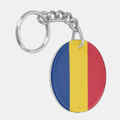 Rumänische Flagge Schlüsselanhänger (Vorderseite links)