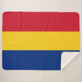 Rumänische Flagge Sherpadecke (Vorderseite (Horizontal))
