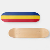 Rumänische Flagge Skateboard (Horizontal)