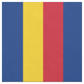 Rumänische Flagge Stoff (Nahaufnahme)