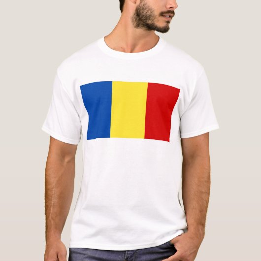 Rumänische Flagge T-Shirt (Vorderseite)
