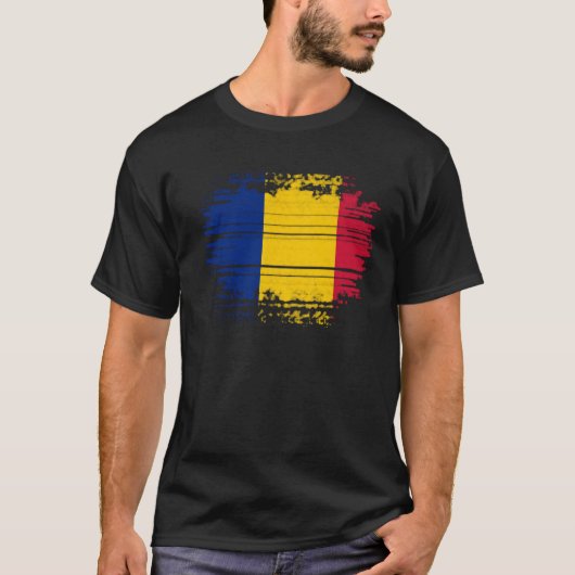 Rumänische Flagge T-Shirt (Vorderseite)