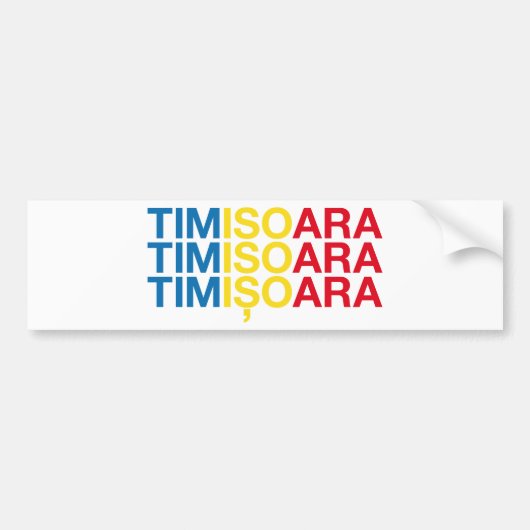 Rumänische Flagge TIMISOARA Autoaufkleber (Vorne)
