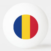 Rumänische Flagge Tischtennisball (Rückseite)
