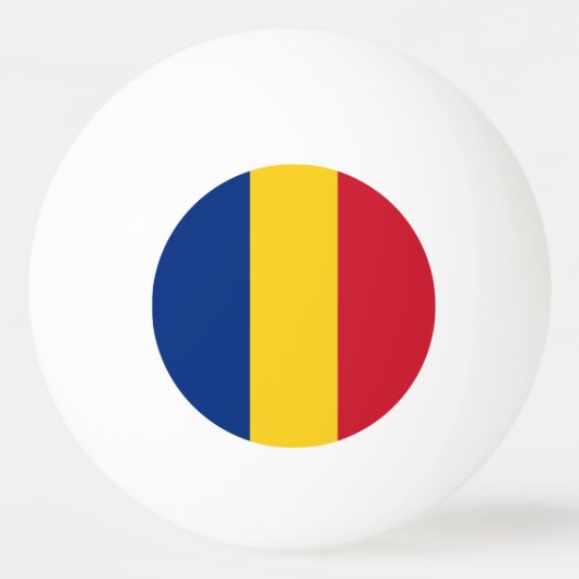 Rumänische Flagge Tischtennisball (Rückseite)