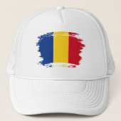 Rumänische Flagge Truckerkappe (Vorderseite)