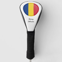 Rumänische Flagge und Mit Monogramm Golfplätze Golf Headcover