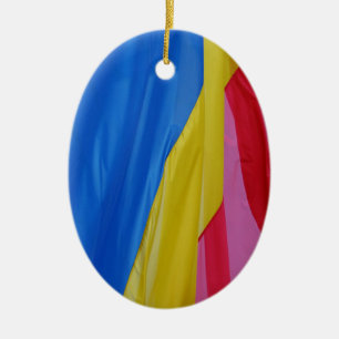 Rumänische Flaggenverzierung Keramik Ornament