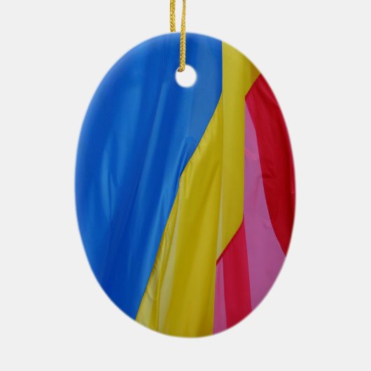 Rumänische Flaggenverzierung Keramik Ornament (Hinten)