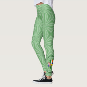 Rumänische Irisch Amerikanische Flaggen Kleeblatt  Leggings