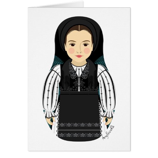 Rumänische Matryoshka-Karte (Vorne)
