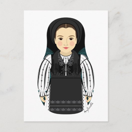 Rumänische Matryoshka Postcard Postkarte (Vorderseite)