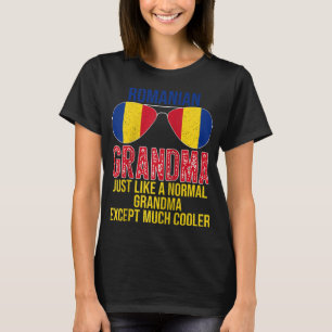 Rumänische Oma Rumänien Flag Sonnenbrille Mutter T-Shirt