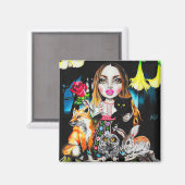 Rumänische Prinzessin Magnet (Vorderseite/Rückseite)