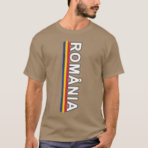 Rumänische Sprache SportsStyle Flagge und Emblem M T-Shirt