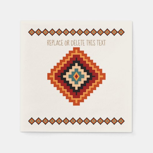 Rumänische Volkskunst - ethnische Motive Serviette (Vorderseite)