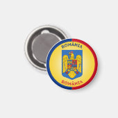 RUMÄNISCHE Wappen-Circle-Form Magnet (Vorderseite/Rückseite)