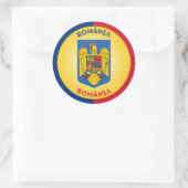 RUMÄNISCHE Wappen-Circle-Form Runder Aufkleber (Tasche)