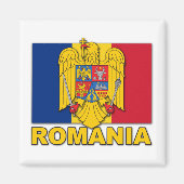 RUMÄNISCHE Wappen-Fahne Magnet (Vorne)