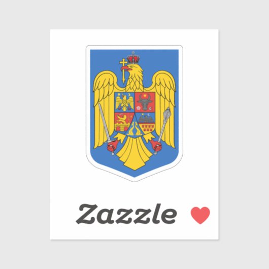 RUMÄNISCHE Wappendecke Aufkleber (Blatt)