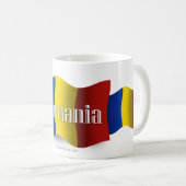 Rumänische Wave Flag Kaffeetasse (VorderseiteRechts)